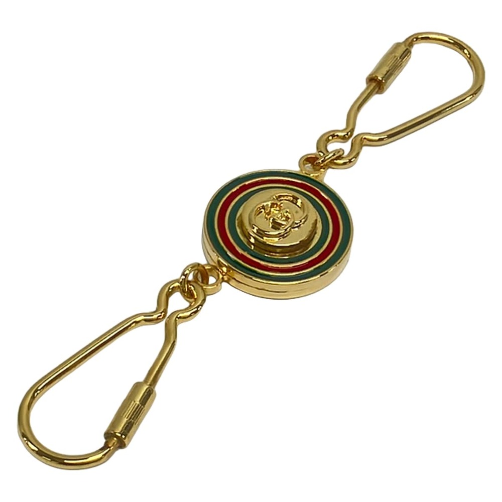 Gucci Bag Charm Gold Green Red